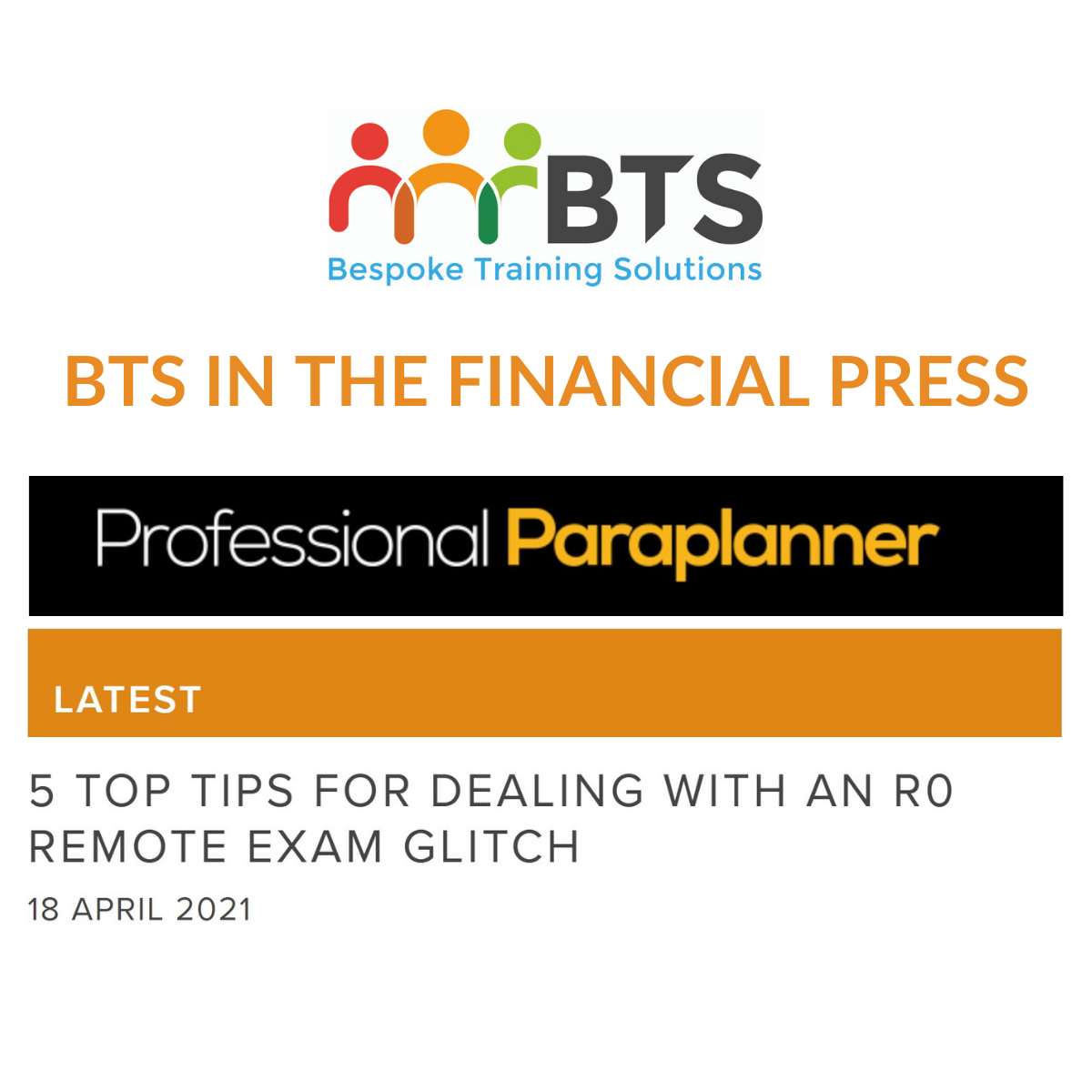 Professional Paraplanner article R0 exam glitch