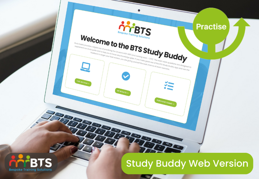 Study Buddy Web Version on a laptop