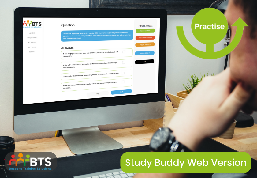 Study Buddy Web Version on a desktop